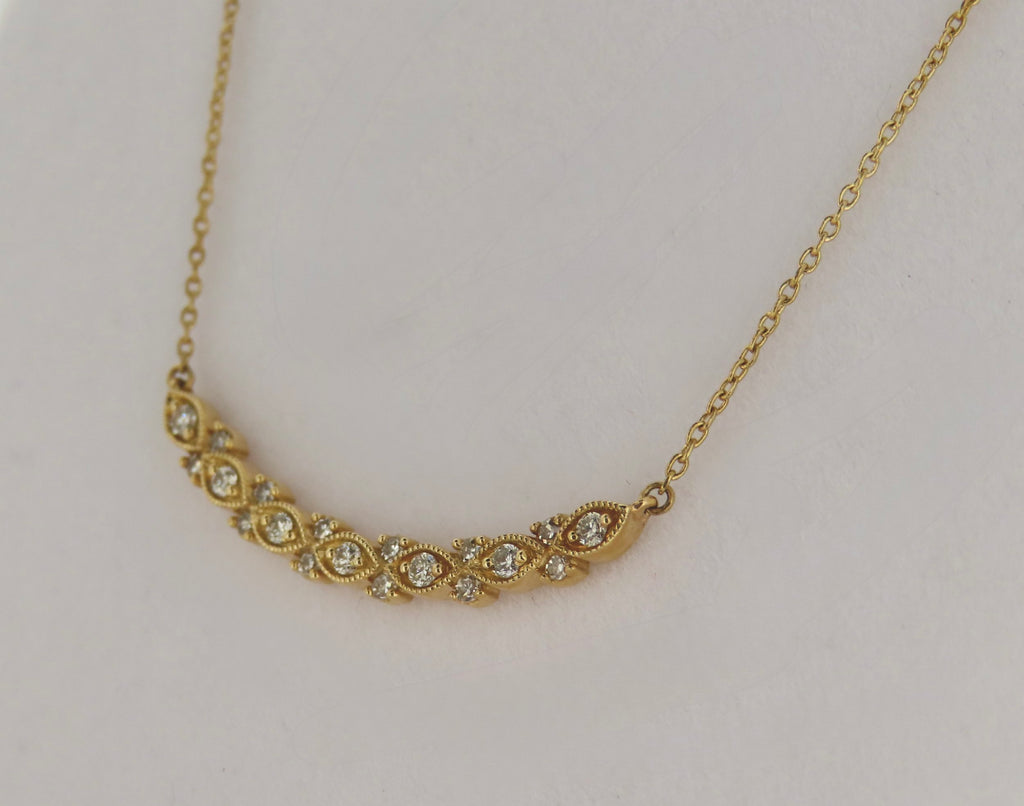 Marquise Shape Diamond Necklace | Greco Jewelers - alternate angle