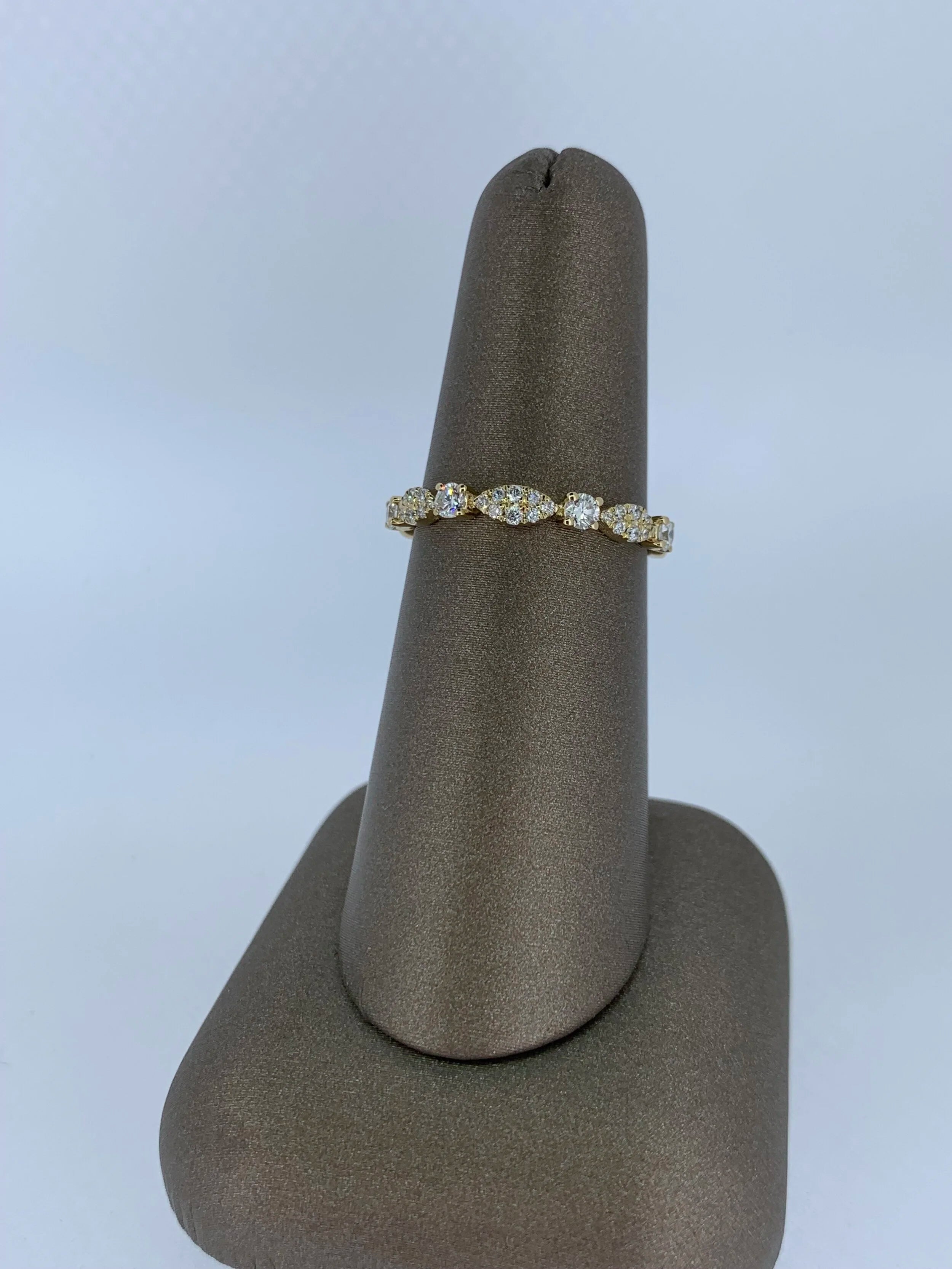 14K Yellow gold stackable band - 14K Yellow Gold | Greco Jewelers - alternate angle
