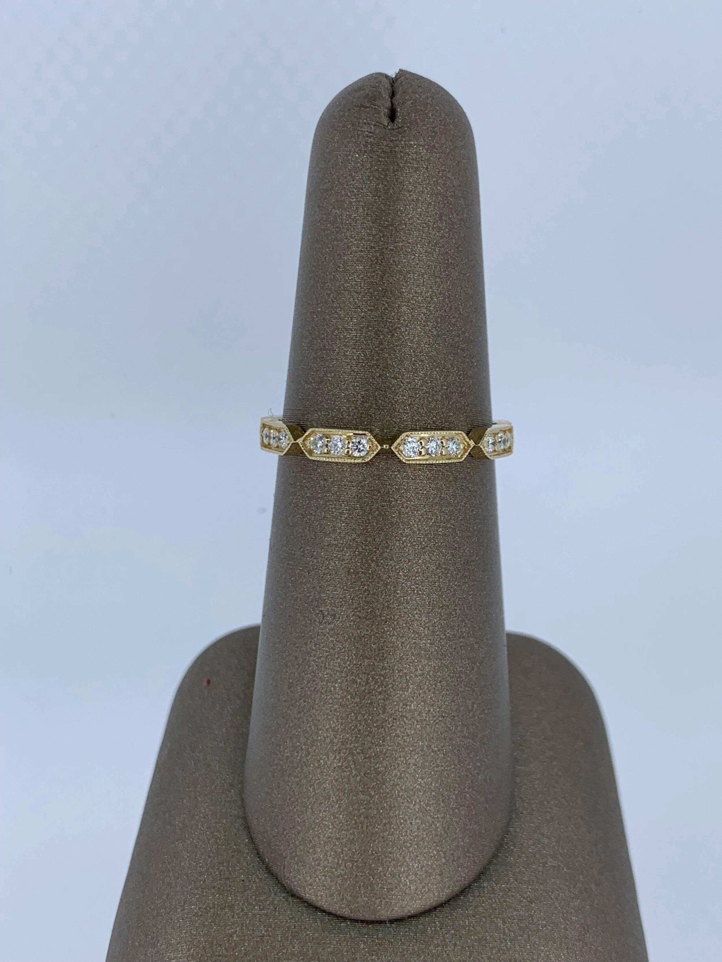 14K Yellow gold diamond band - 14K Yellow Gold | Greco Jewelers