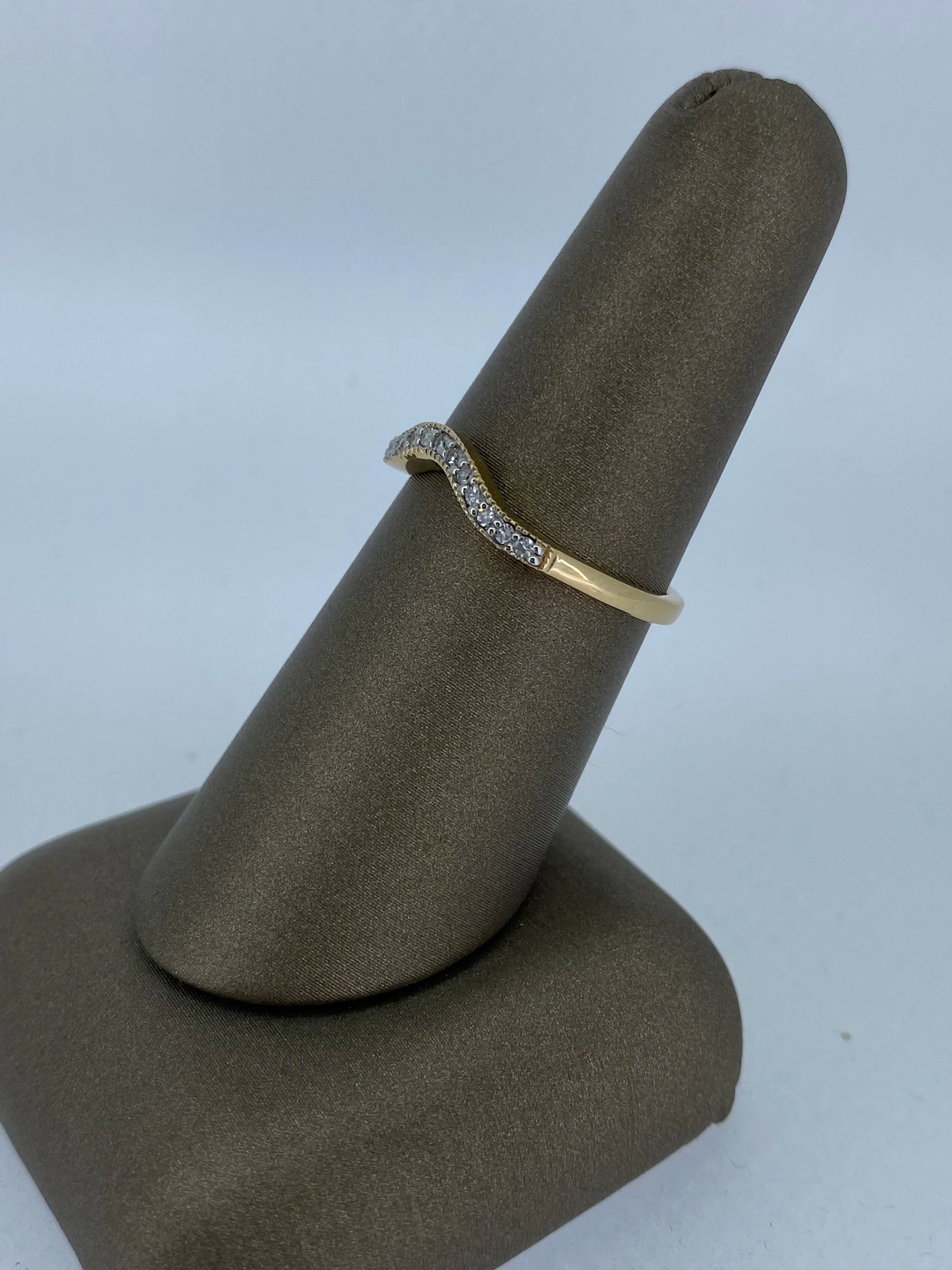 14K Yellow Gold Curved Band - 14K Yellow Gold | Greco Jewelers - alternate angle