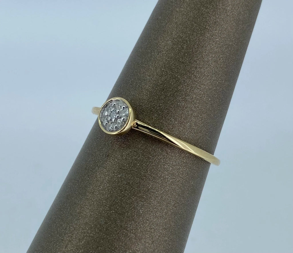 10K Yellow Gold Cluster Ring - 10K Yellow Gold | Greco Jewelers - detail view