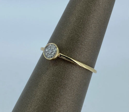 10K Yellow Gold Cluster Ring - 10K Yellow Gold | Greco Jewelers - detail view