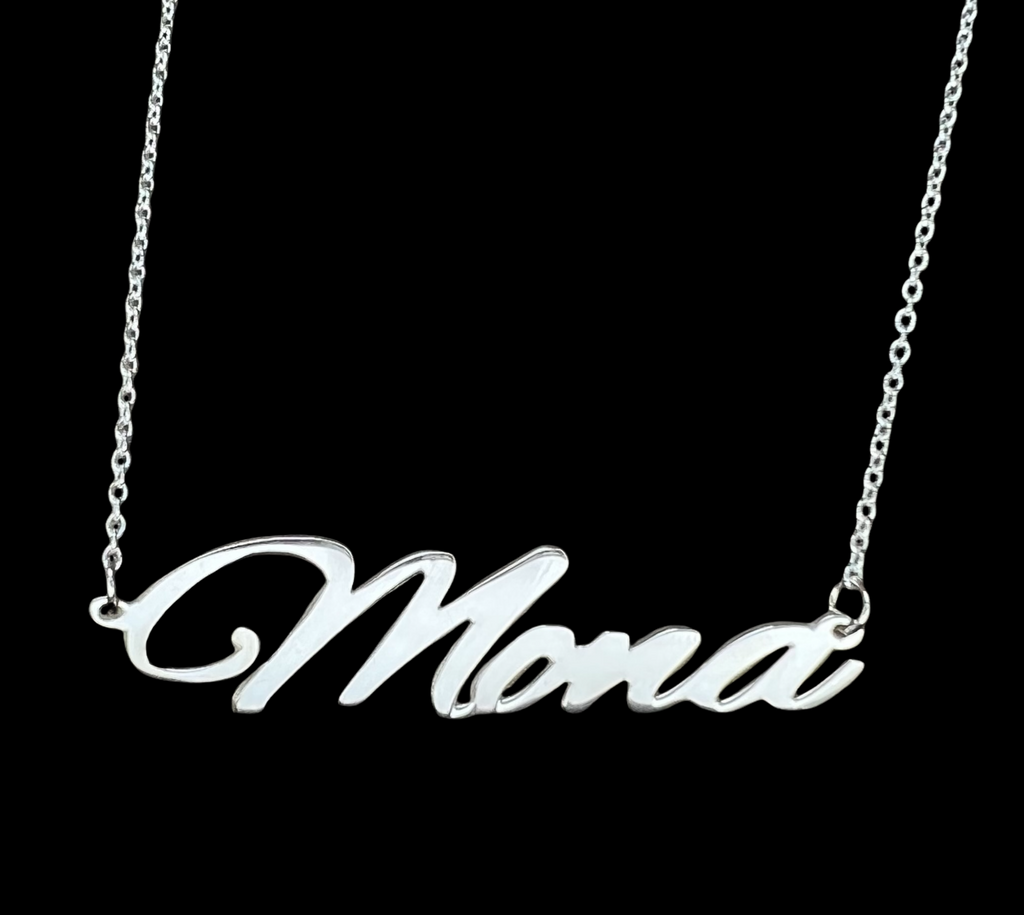Custom Nameplate Necklace - 10K Rose Gold - 10K Rose Gold | Greco Jewelers