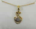 14K Yellow Gold Diamond Rope Anchor Necklace - 14K Yellow Gold | Greco Jewelers