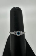 14K White Gold Blue Topaz Ring - 14K White Gold | Greco Jewelers