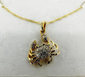 14K Yellow Gold Diamond Crab Necklace - 14K Yellow Gold | Greco Jewelers