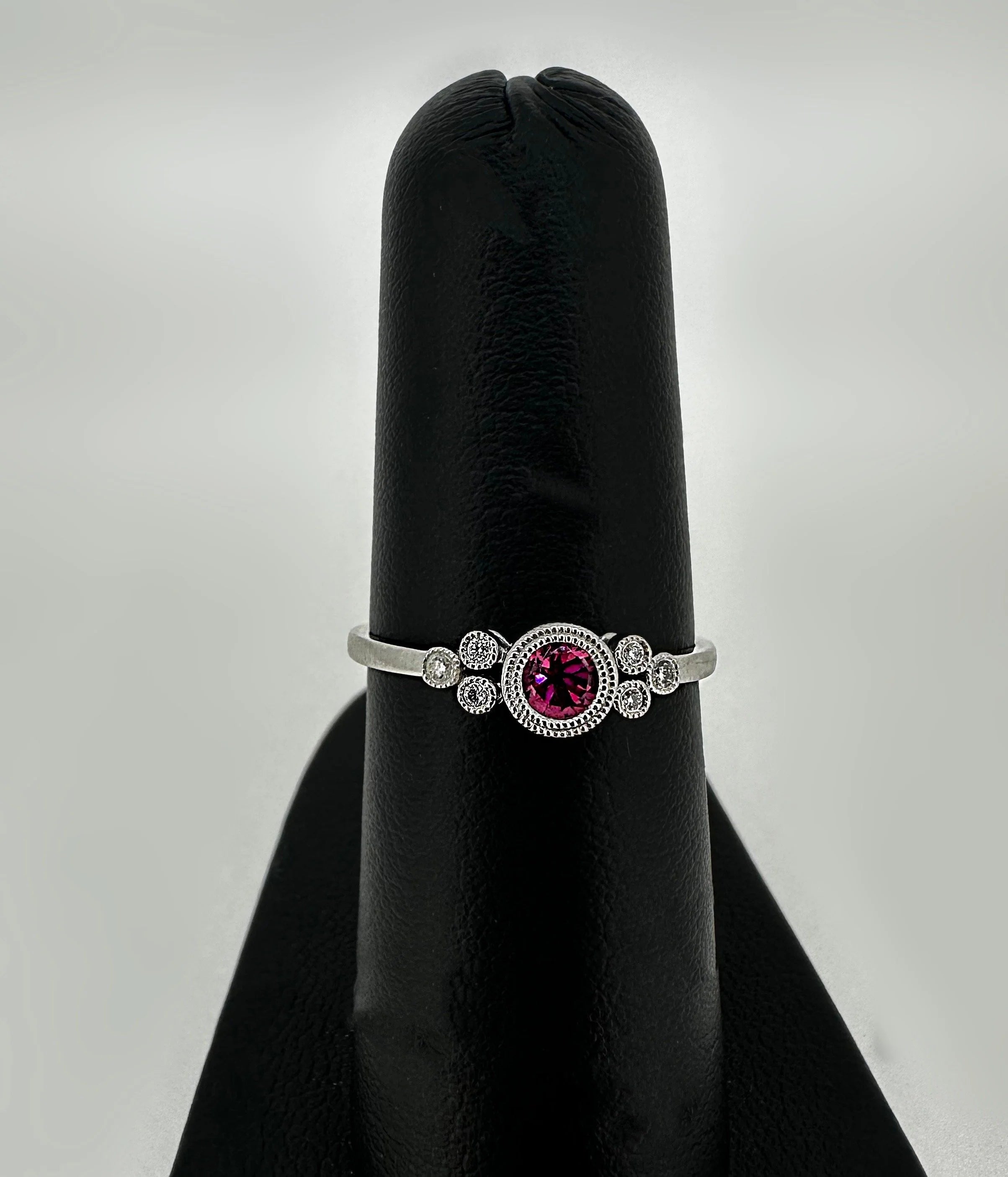 14K White Gold Rubellite Ring - 14K White Gold | Greco Jewelers