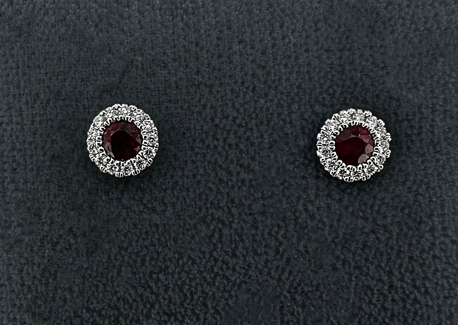 14K White Gold Ruby Earrings - 14K White Gold | Greco Jewelers