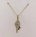 14K Yellow Gold Diamond Shell Necklace - 14K Yellow Gold | Greco Jewelers