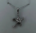 14K White Gold Diamond Starfish Necklace - 14K White Gold | Greco Jewelers